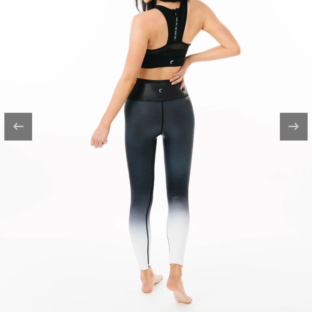Black Metallic Ombre Light n Tight Hi-rise 7/8 24"